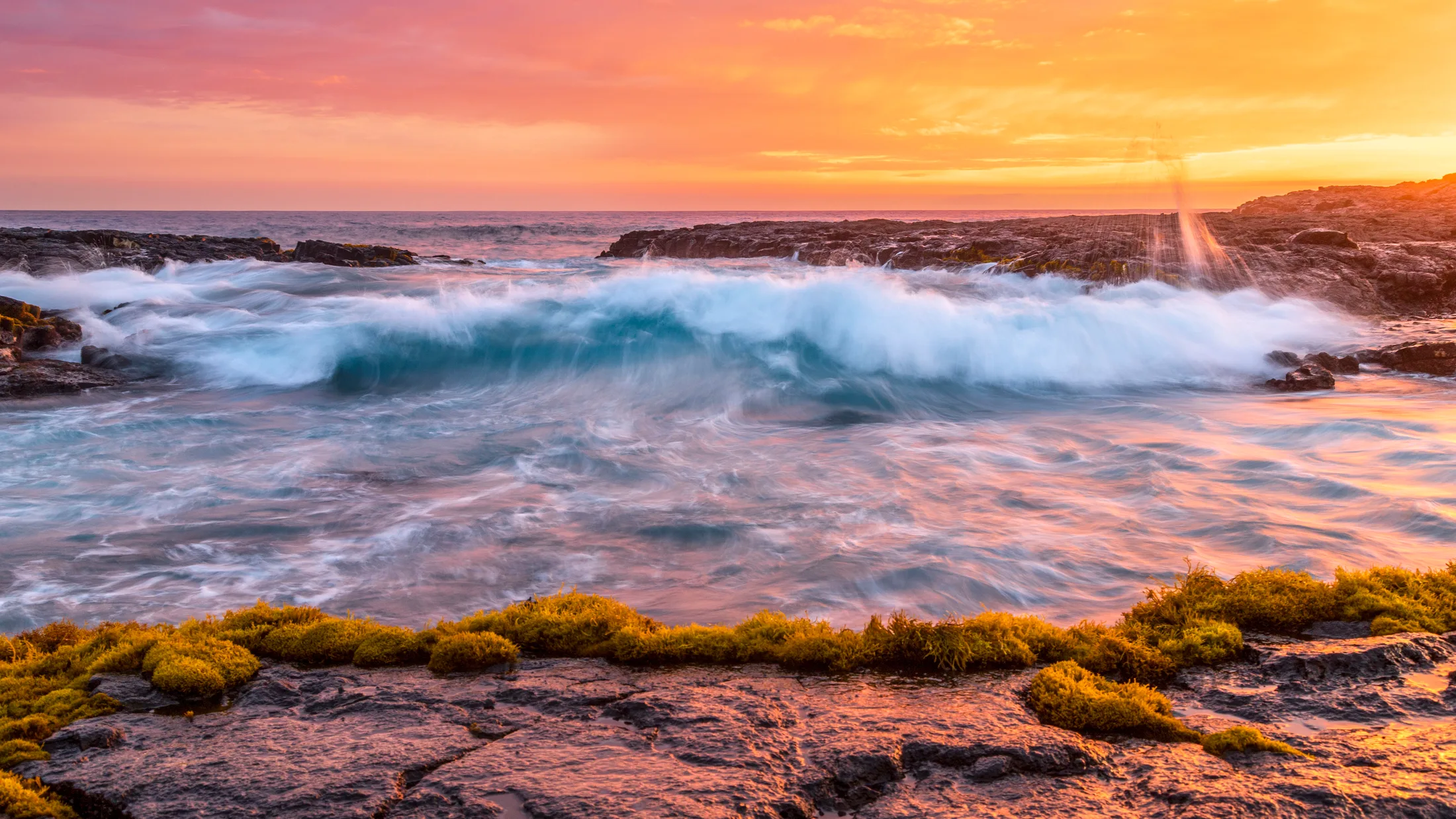 Wawaloli Beach Tide Pools Big Island Hawaii, ocean and lake and river and pier, a fine art photograph by Michael Joseph Baca