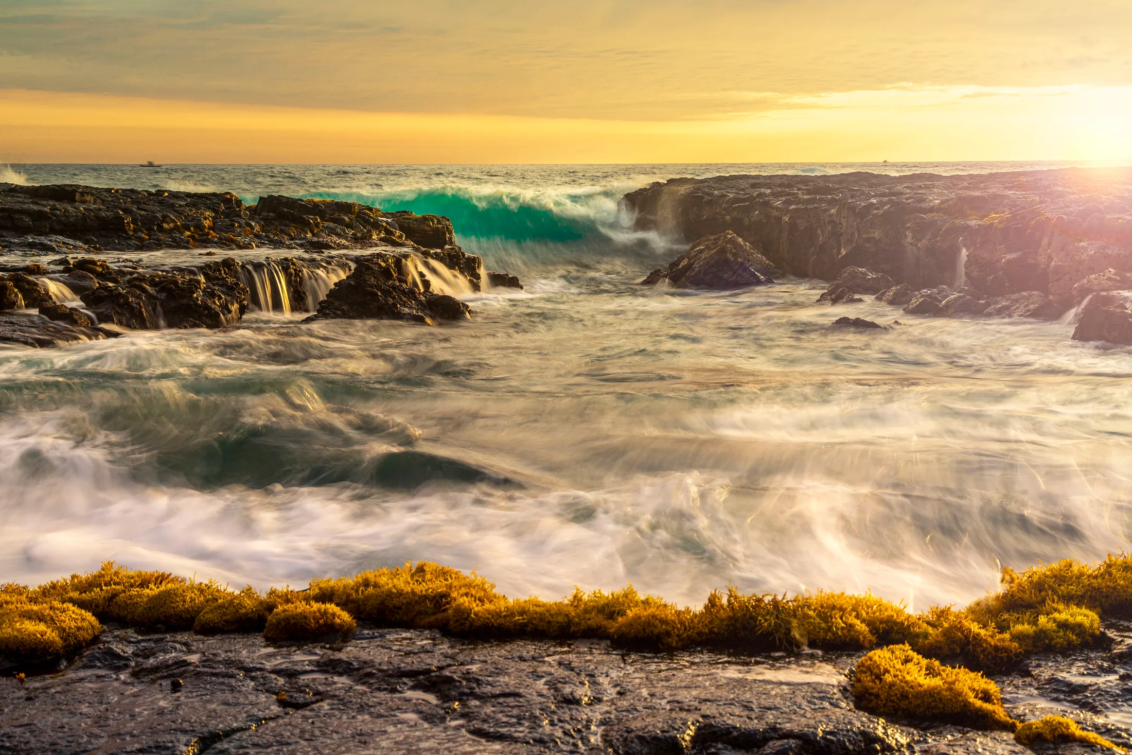 Wawaloli Beach Tide Pools Big Island Hawaii, ocean and lake and river and pier, a fine art photograph by Michael Joseph Baca