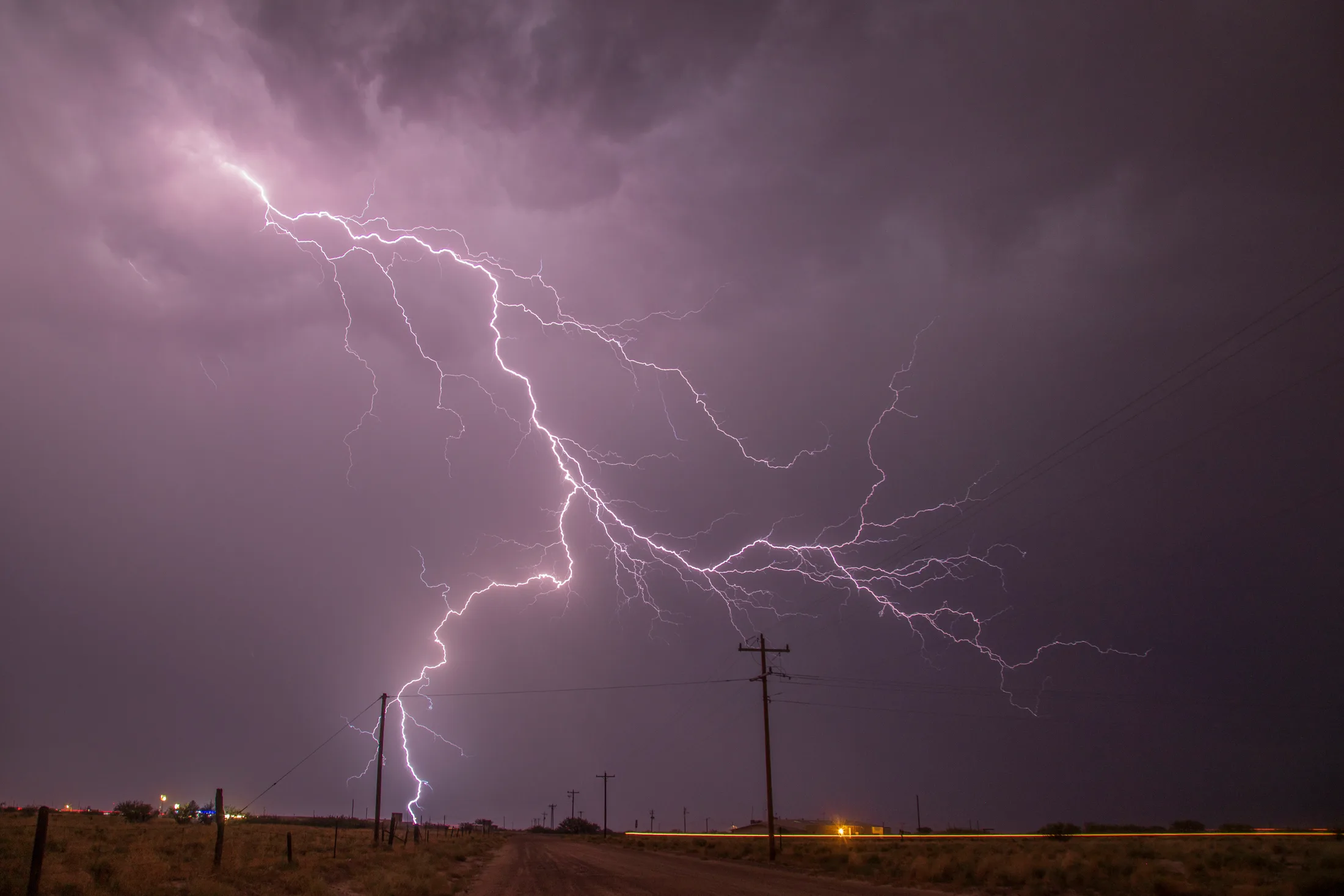 Wilcox Arizona, lightning, a fine art photograph by Michael Joseph Baca, Casa de Baca Studios, Florence, Arizona