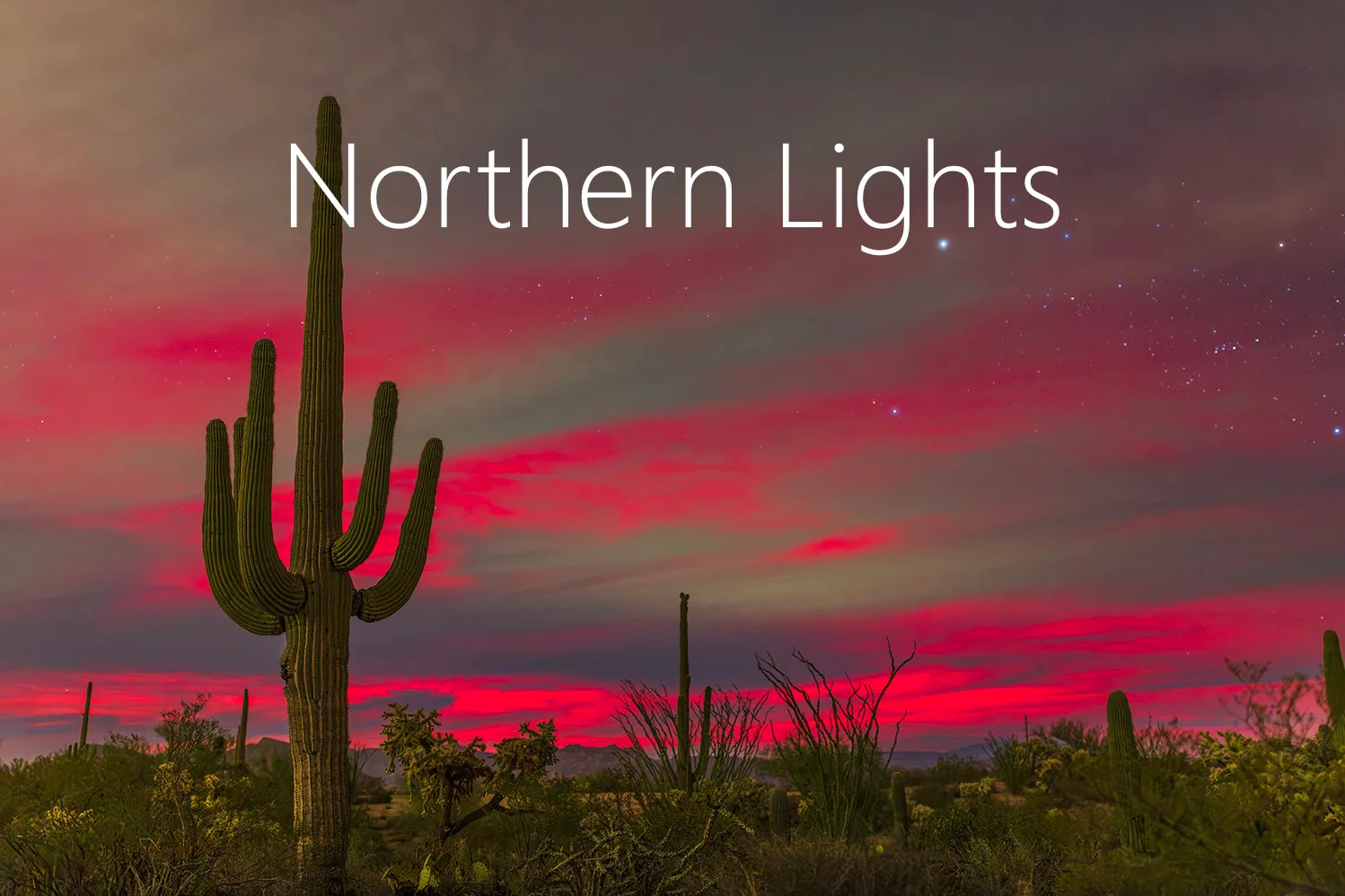 MNL (1) Northern Lights from Florence AZ, a fine art photograph by Michael Joseph Baca